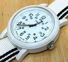 Load image into Gallery viewer, Timex Indiglo Men Military Dial White Ultra Light Quartz Watch Hours~New Battery

