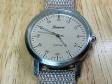 Load image into Gallery viewer, Unused Geneva Mens Silver Beige Japan Movt Analog Quartz Watch Hours~New Battery
