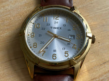 Load image into Gallery viewer, Timex Mens Military Dial Gold-Silver Analog Quartz Watch Hours~Date~New Battery
