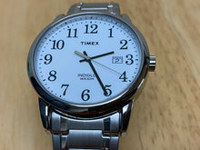 Load image into Gallery viewer, Nice Timex Men 30m Classic Silver White Analog Quartz Watch Hour~Date~New Batter
