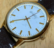 Load image into Gallery viewer, Unused Simplify Men 30m Gold Tone Leather Analog Quartz Watch Hours~New Battery
