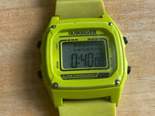 Load image into Gallery viewer, Quiksilver Men 100m Green Rectangle Digital Alarm Chrono Watch Hours~New Battery
