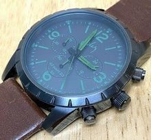 Load image into Gallery viewer, Veley Men Silver 50m Titan-Black Chronograph Analog Quartz Watch Hour~New Batter

