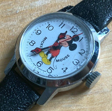 Load image into Gallery viewer, Vintage Disney Mickey Mouse By Bradley Silver Hand-Wind Mechanical Watch Hours
