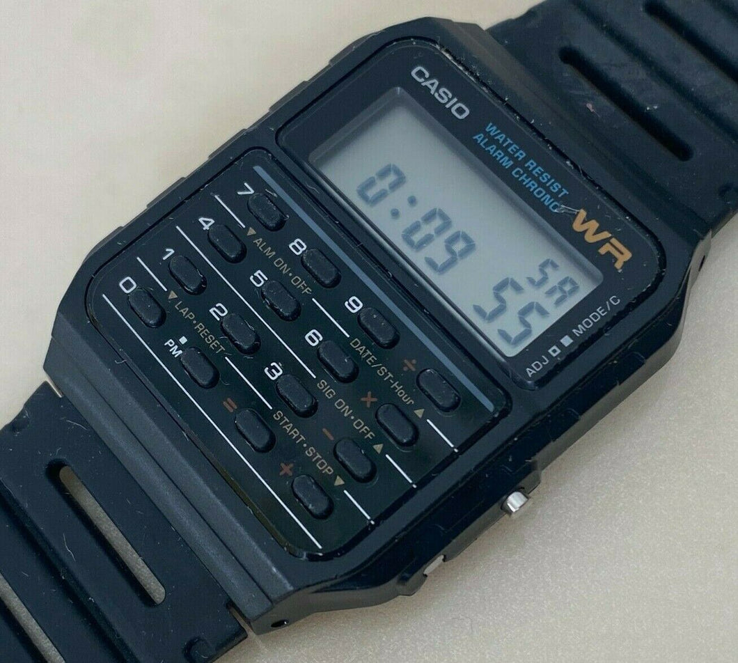 Casio CA-53W Mod 3208 Men Digital Calculator Chrono Quartz Watch Hour~New Batter