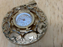 Load image into Gallery viewer, VTG LA MARQUE Swiss Lady Gold Tone Hand-Wind Necklace Pendant Pocket Watch Hours
