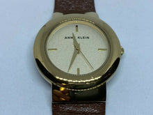 Load image into Gallery viewer, Anne Klein Men Lady Gold Tone Leather Band Analog Quartz Watch Hours~New Battery
