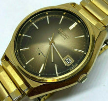 Load image into Gallery viewer, Vintage Seiko 6308-8030 Men 17J Gold Plated Self-Wind Automatic Watch Hours~Date
