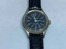 Load image into Gallery viewer, Brittania Lady Military Style Silver Black Analog Quartz Watch Hours~New Battery
