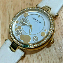 Load image into Gallery viewer, Unused Akribos XXIV Lady Real Diamond Leather Analog Quartz Watch Hours~New Batt
