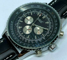 Load image into Gallery viewer, Jaragar Mens Silver Black Moving Bezel Self-Wind Automatic Watch Hours~Day Date
