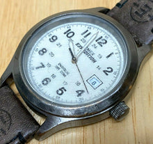 Load image into Gallery viewer, Timex Expedition Men 50m Gun Metal Leather Analog Quartz Watch Hours~New Battery
