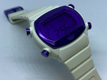 Load image into Gallery viewer, Adidas ADP6031 Men 50m Purple White Digital Alarm Chrono Watch Hours~New Battery
