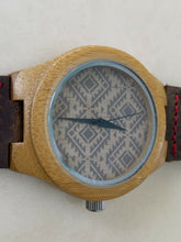 Load image into Gallery viewer, Custom Made Solid Wood Case Leather Band Analog Quartz Watch Hours~New Battery
