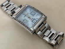 Load image into Gallery viewer, Anne Klein Lady 8 Real Diamonds Square Quartz Watch Hours~Day Date~New Battery
