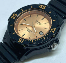 Load image into Gallery viewer, Casio LRM-200H Lady 100m Black Moving Bezel Analog Quartz Watch Hour~New Battery
