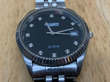 Load image into Gallery viewer, Lord Harris Mens 100m Diamonds Fluted Bezel Analog Quartz Watch Hour~New Battery
