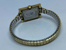 Load image into Gallery viewer, Vintage Caravelle-Bulova Lady Golden Rectangle Hand-Wind Mechanical Watch Hours
