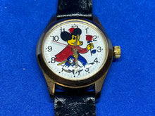 Load image into Gallery viewer, Vintage Disney Mickey With Rose Lady Gold Tone Hand-Wind Mechanical Watch Hours
