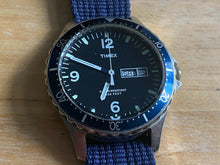 Load image into Gallery viewer, Timex T2N678 Men 100m Diver Blue Bezel Analog Quartz Watch Hour~Day Date~New Bat
