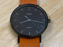 Load image into Gallery viewer, Timex Indiglo Mens 41mm Orange NATO Black Analog Quartz Watch Hours~New Battery

