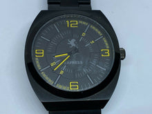 Load image into Gallery viewer, Express Mens 30m Black Steel Japan Movt Analog Quartz Watch Hours~New Battery
