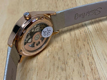 Load image into Gallery viewer, Stuhrling Men Lady 20 Jewels Skeleton Rose Gold Self-Wind Automatic Watch Hours
