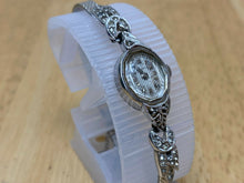 Load image into Gallery viewer, VTG Bulova Lady 10k RGP GF Band 3 Real Diamonds Hand-Wind Mechanical Watch Hours
