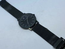 Load image into Gallery viewer, Pierre Lannier Mens 30m Black Steel Mesh Analog Quartz Watch Hours~New Battery
