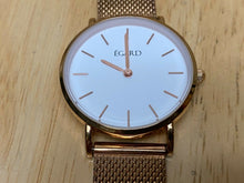 Load image into Gallery viewer, EGARD Men Lady Rose Gold White Mesh Steel Analog Quartz Watch Hours~New Battery
