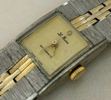 Load image into Gallery viewer, Vintage Le Baron Hong Kong Lady Dual Tone Square Hand-Wind Mechanical Watch Hour
