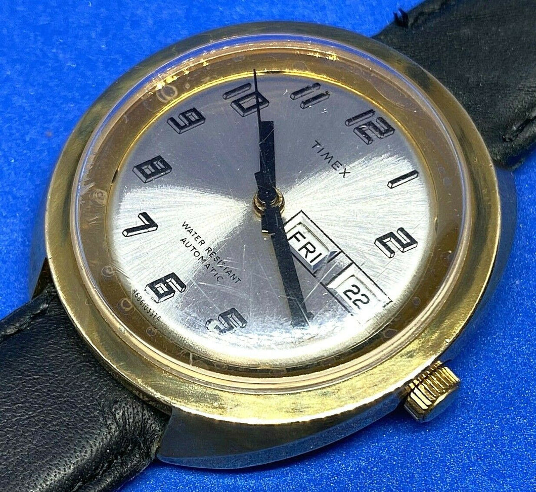 Vintage Timex Viscount Mens Water Resistant Self-Wind Automatic Mechanical Watch