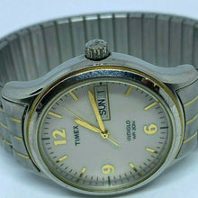 Load image into Gallery viewer, Timex Mens 30m Dual Tone Stretch Analog Quartz Watch Hours~Day Date~New Battery
