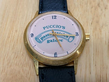 Load image into Gallery viewer, Vintage Puccio&#39;s Galore Mens Leather Gold Tone Hand-Wind Mechanical Watch Hours
