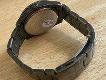 Load image into Gallery viewer, Guess 100m Black Rhinestone Steel Analog Quartz Watch Hours~Day Date~New Battery
