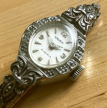 Load image into Gallery viewer, VTG Gruen Lady 17J 10k GF Band 10 Real Diamonds Hand-Wind Mechanical Watch Hours
