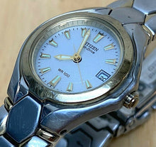 Load image into Gallery viewer, Citizen Eco-Drive E011-K001200 Lady Gold Tone Solar Analog Quartz Watch Hours
