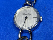 Load image into Gallery viewer, Vintage Louis Frey Lady Silver Thick Chain Swiss Hand-Wind Mechanical Watch Hour
