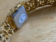 Load image into Gallery viewer, VTG ORIS Lady Gold Tone Large Crystals Square Hand-Wind Mechanical Watch Hours
