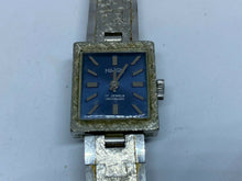 Load image into Gallery viewer, Vintage Hilton Lady 17 Jewel Silver Blue Swiss Hand-Wind Mechanical Watch Hours
