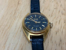 Load image into Gallery viewer, VTG HTM Smitha Lady 17 Jewels Gold Tone Leather Hand-Wind Mechanical Watch Hours
