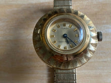 Load image into Gallery viewer, Vintage Timex Lady Gold Tone UFO Style Stretch Hand-Wind Mechanical Watch Hours
