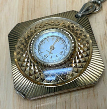 Load image into Gallery viewer, Vintage Caravelle By Bulova Lady Gold Tone Hand-Wind Pendant Pocket Watch Hours
