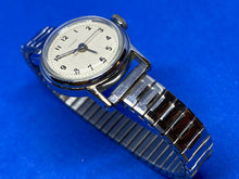 Load image into Gallery viewer, Vintage Timex Lady Classic Silver Stretch Band Hand-Wind Mechanical Watch Hours
