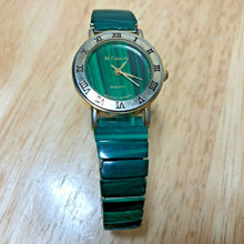 Load image into Gallery viewer, Vintage M Cassini Lady Green Faux Rock Roman Analog Quartz Watch Hour~New Batter
