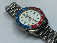 Load image into Gallery viewer, Everlast Men Pepsi Dial Silver Talking Alarm Analog Quartz Watch Hour~New Batter
