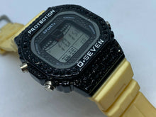 Load image into Gallery viewer, Q. Seven Mens Yellow Black Digital Alarm Chrono Quartz Watch Hours~New Battery
