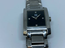Load image into Gallery viewer, ESQ Movado E5298 Lady Steel Black Rectangle Analog Quartz Watch Hour~New Battery

