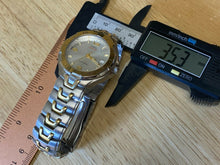 Load image into Gallery viewer, GUESS Mens 100m Dual Tone Moving Bezel Analog Quartz Watch Hour~Date~New Battery
