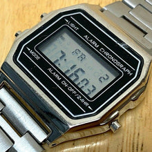 Load image into Gallery viewer, Accutime Men Silver Black LCD Digital Alarm Chrono Quartz Watch Hour~New Battery
